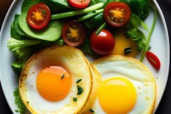 2-fried-eggs-on-a-plate-with-salad