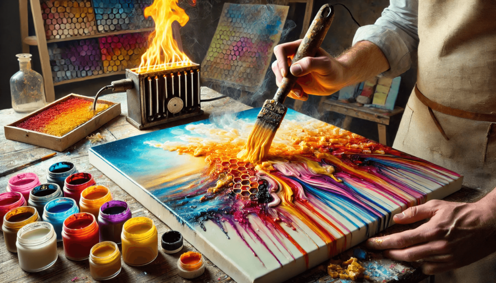 Discover the timeless beauty of Encaustic Art, an ancient painting technique using hot wax and pigments to create vibrant, textured artworks.