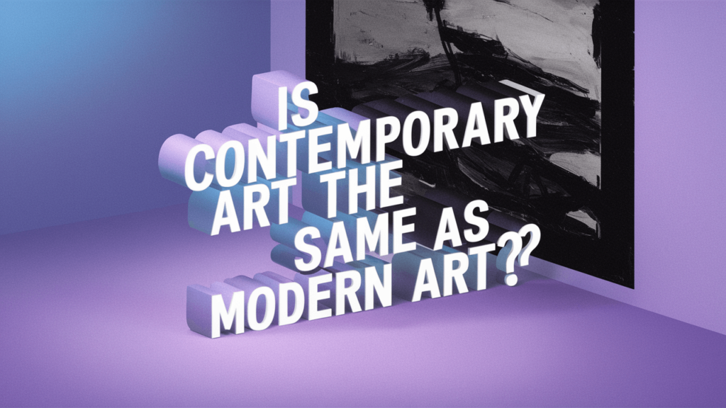 Explore the differences between contemporary and modern art, understanding their unique characteristics and historical contexts. Are they truly the same?