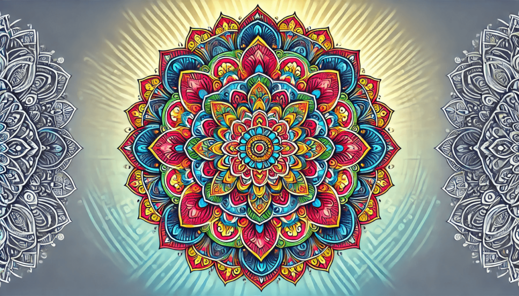 Discover the intricate beauty of mandala art, a spiritual and ritual symbol representing the universe in Hinduism and Buddhism, through detailed patterns and designs.