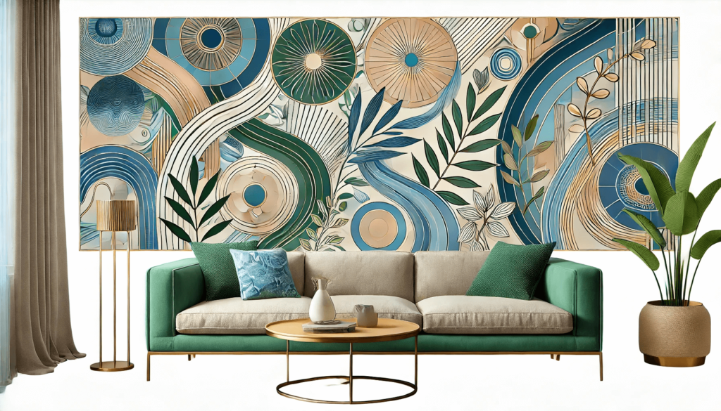 Explore stunning mural art designs to transform your living room into a vibrant and stylish space. Discover unique and creative wall murals that add a touch of elegance.