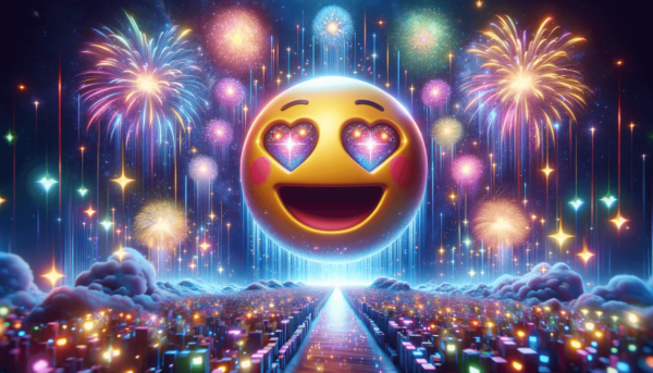 Brighten your space with 'Emoji Celebration' by Fantasia Pix, a joyful and vibrant artwork perfect for wall art, party decor, and canvas prints.