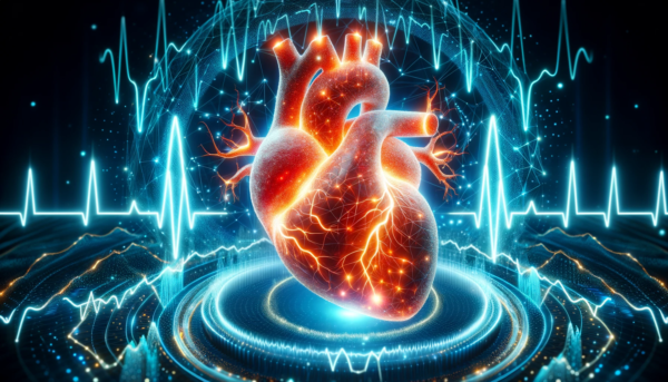 Futuristic glowing heart artwork by Fantasia Pix. High-quality PNG, $2 instant download, perfect for medical decor, wall art, and digital projects.